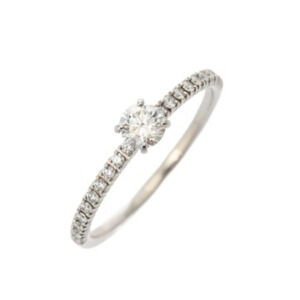 CARTIER Authentic Silver Diamond Ring #49